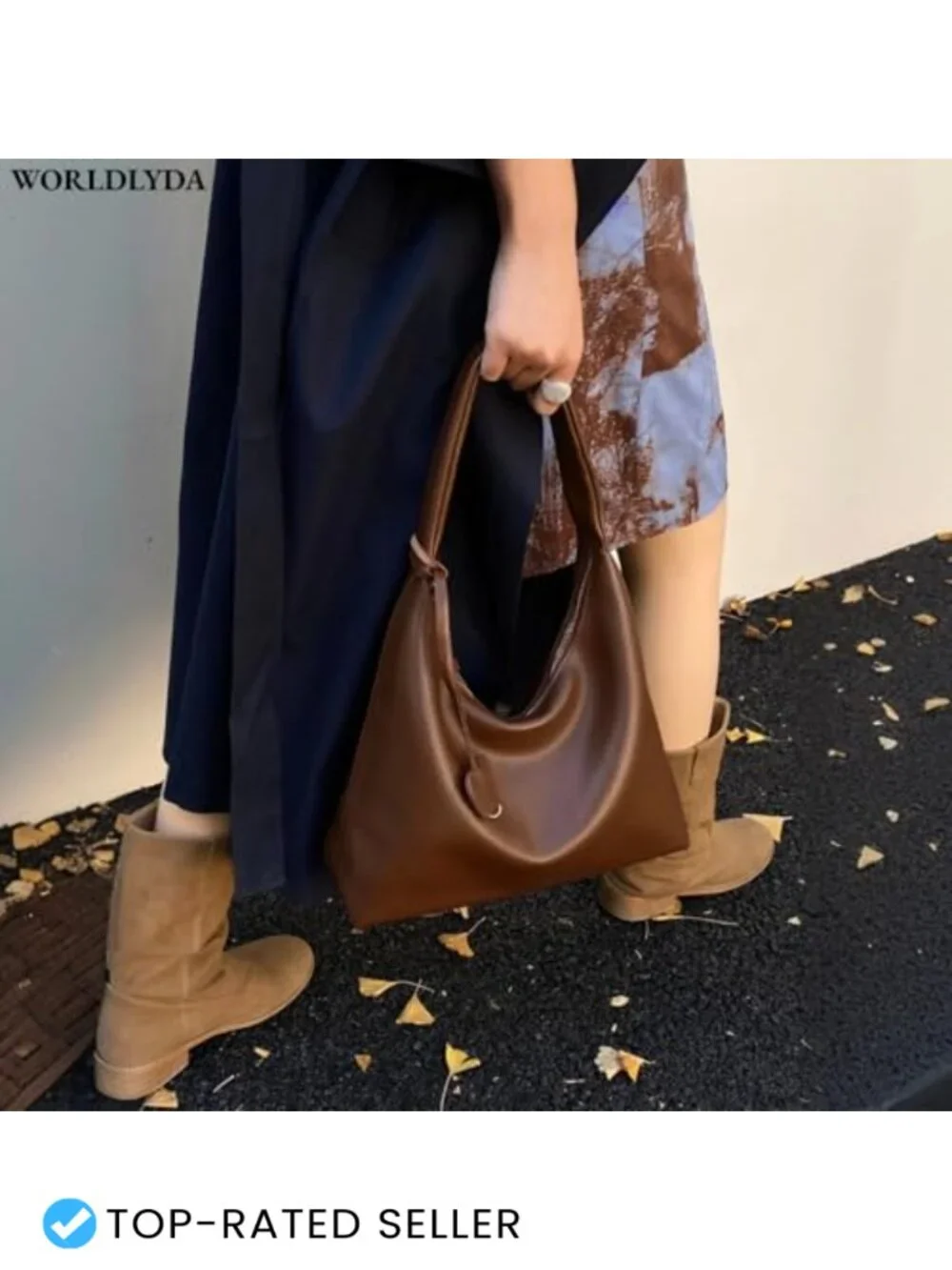 Women's Slouchy Hobo Purse Vegan Leather Shoulder Bag Tote Handbag